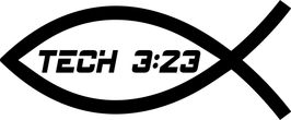 The Tech323 logo: an ichthys outline with the text TECH 3:23 inside it